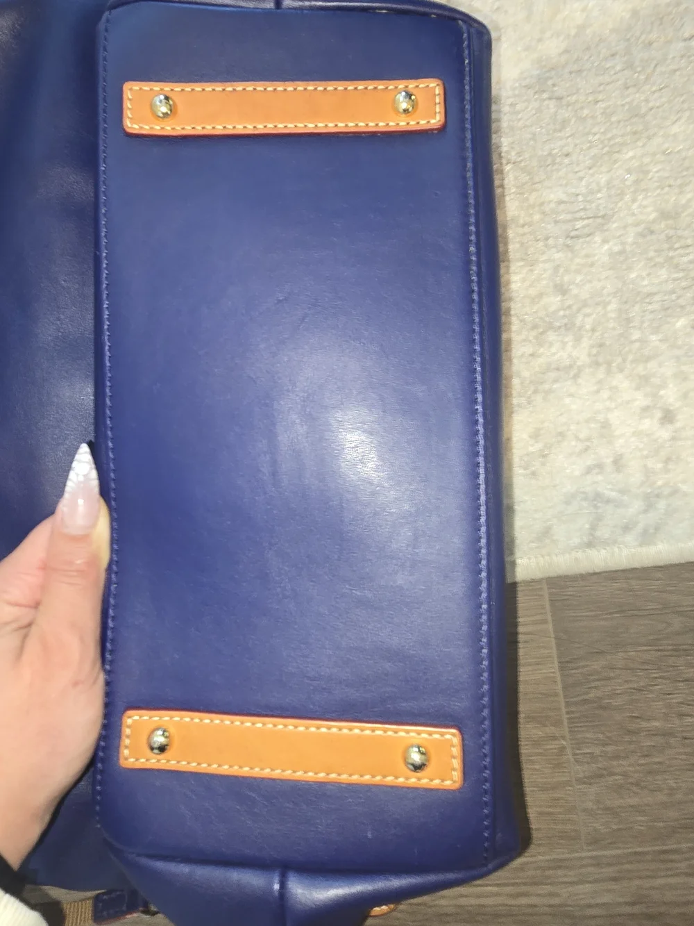 Dooney & Bourke Pebble Grain Mackenzie Hobo Bag Midnight Blue